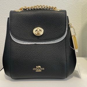 Coach Convertible Mini Backpack Crossbody In Black